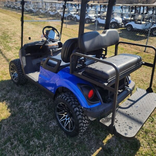 blue golf cart