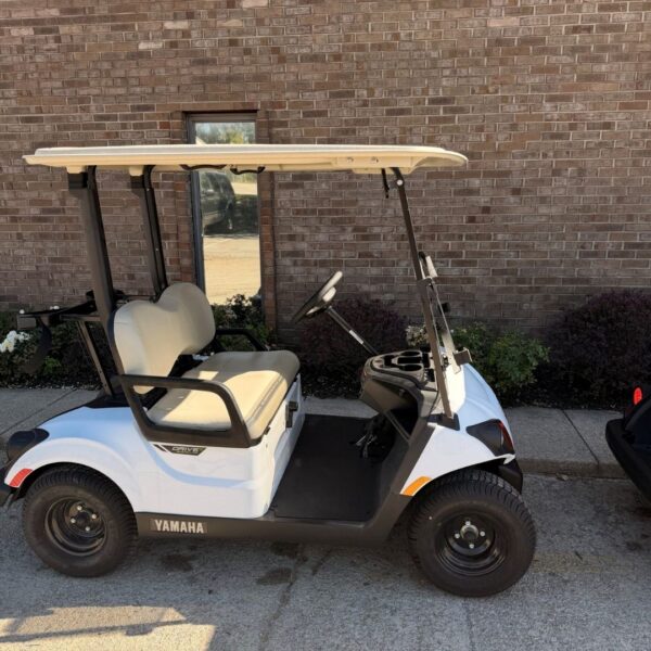 white golf cart