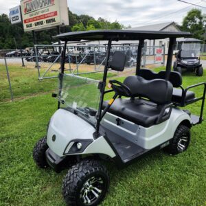 🔥 2021 Yamaha Drive2 – 4 Passenger Lifted EFI Gas Moonstone Silver QuietTech Golf Cart Calvert City🔥